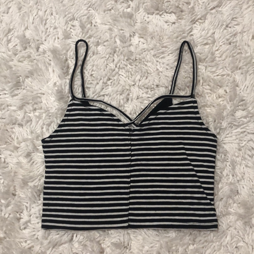 Hollister Slim Crop Cami w/ Cross Front